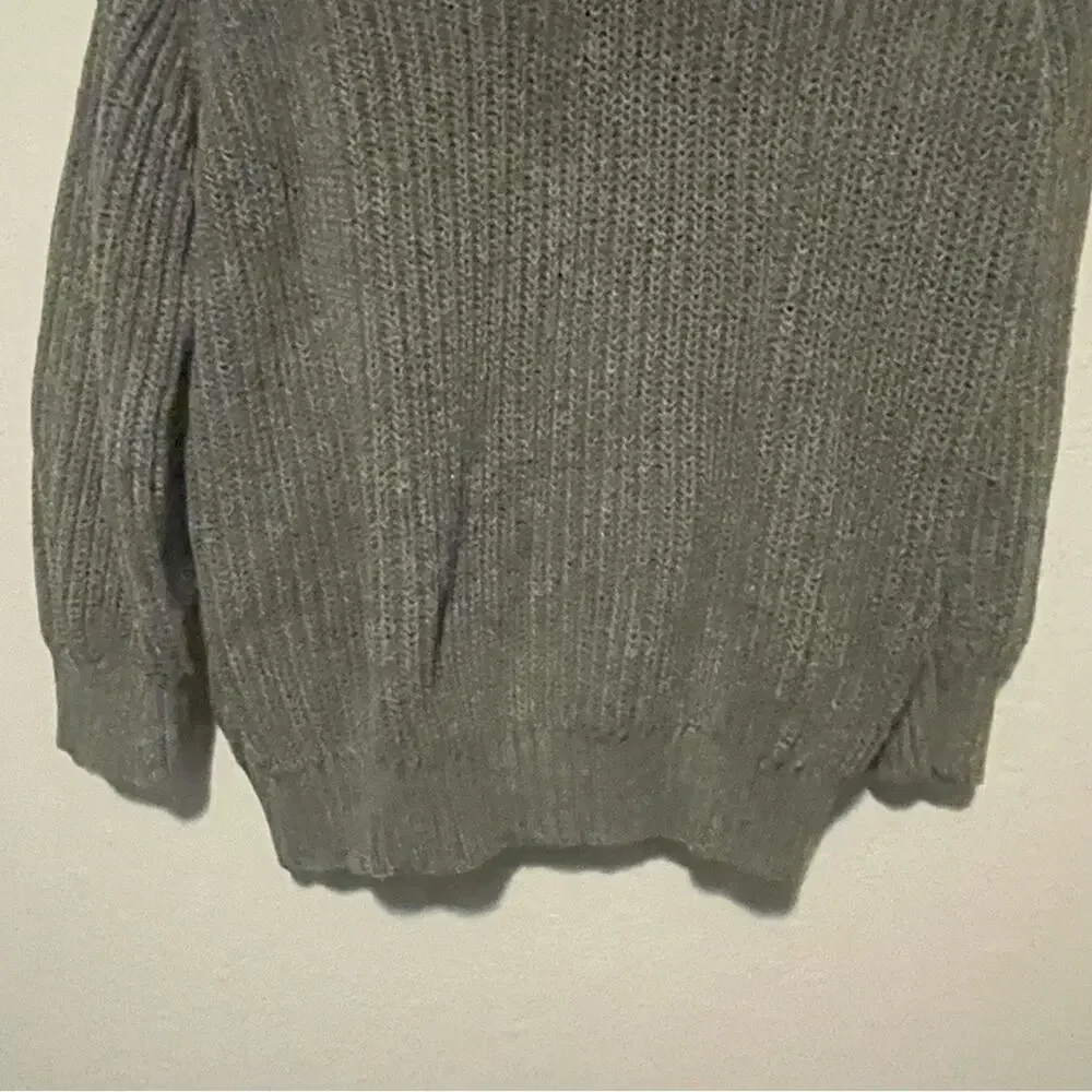 The Children's Place Grey Sherpa Lined Quarter Zip Up Sweater 4T